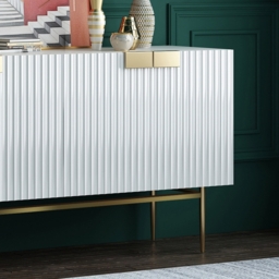 Twixer 1500mm White Sideboard Buffet with Doors Accent Cabinet with Storage 4 doors - thumbnail 6