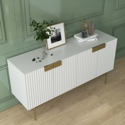 Twixer 1500mm White Sideboard Buffet with Doors Accent Cabinet with Storage 4 doors - thumbnail 3