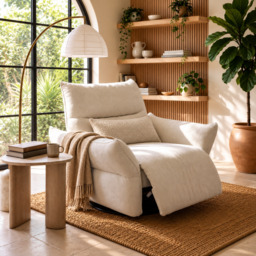 Electric Power Recliner Swivel Rocker Chair With Dual Motor And Performance Chenille - thumbnail 1