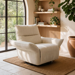 Electric Power Recliner Swivel Rocker Chair With Dual Motor And Performance Chenille - thumbnail 5