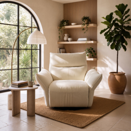 Electric Power Recliner Swivel Rocker Chair With Dual Motor And Performance Chenille - thumbnail 2