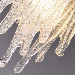 Modern Gold Pendant Light 1-Light Handmade Glass Waterfall for Bedroom and Living Room - thumbnail 6