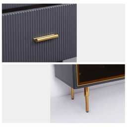 Cofab 1500mm Sideboard Sintered Stone Top Luxury Buffet Tempered Glass Doors in Large - thumbnail 9