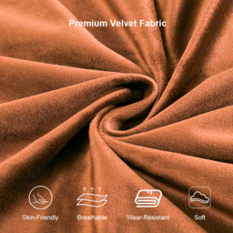 Modern 210 cm Bronze Velvet Curved Sofa 3-Seater Sofa Toss Pillow Included - thumbnail 8