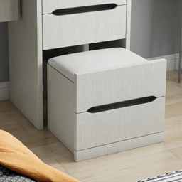 Nordic Flip Top White Dressing Table Mini with Stool & Mirror - thumbnail 2
