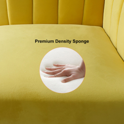 Glam Accent Chair Velvet Upholstered in Gold Legs Style in B Left Side Chair - thumbnail 5