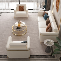 Vertex Modern Leather 3-Piece Living Room Sofa Set - thumbnail 4
