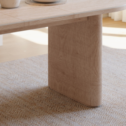 2007 mm - 2413 mm Oval Dining Table Extendable Butterfly Leaf Sintered Stone Top 6-10 Seater Matte Travertine - thumbnail 9