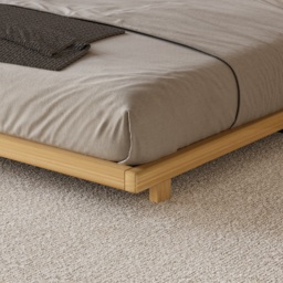 Japanese Style 180cm*200cm Low Bed Frame Natural Floor Bed - thumbnail 6