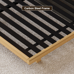 Japanese Style 180cm*200cm Low Bed Frame Natural Floor Bed - thumbnail 9