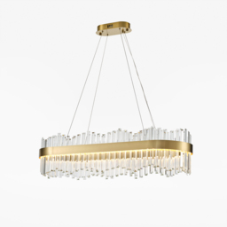 Crystina Modern LED Crystal Kitchen Island Light  with Remote Control - thumbnail 7
