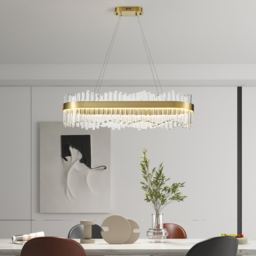Crystina Modern LED Crystal Kitchen Island Light  with Remote Control - thumbnail 4