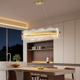 Crystina Modern LED Crystal Kitchen Island Light  with Remote Control - thumbnail 2