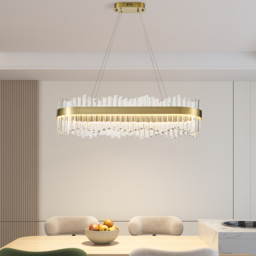 Crystina Modern LED Crystal Kitchen Island Light  with Remote Control - thumbnail 5