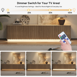Aura TV Stand Set of Ash Wood Slatted TV Stand & Coffee Table with Sintered Stone Top - thumbnail 8