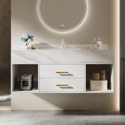 1000mm Floating Bathroom Vanity & Automatic Toilet One-Piece Smart Toilet Floor Outlet - thumbnail 2