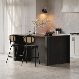 1830mm Kitchen Island Sintered Stone Top with Storage Black Modern - thumbnail 3