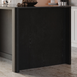 1830mm Kitchen Island Sintered Stone Top with Storage Black Modern - thumbnail 8