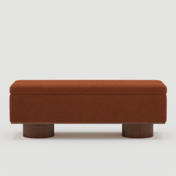 Teddy Fabric Fluffy Faux Fur Flip Top Wood Storage Entryway Bench - thumbnail 7