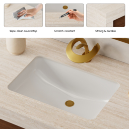 "36"" Single Bathroom Vanity with Ceramic Sink, Sintered Stone Top" - thumbnail 6