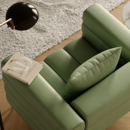 Performance Leather Accent Chair Modern Modular Arm Chair Set of 2 - thumbnail 7