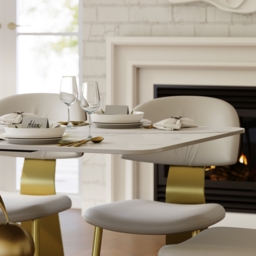 "71.3"" Rectangle Sintered Stone Dining Set" - thumbnail 7