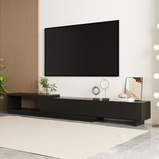 Quoint Extendable TV Stand with 3 Drawers 180 - 255 cm - image 1