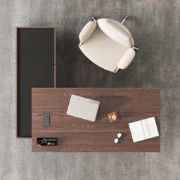 L Shaped Executive Office Desk Standing Desktop with Side Cabinet and lifter Desktop Right Hand(1815mm) - thumbnail 8