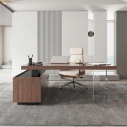 L Shaped Executive Office Desk Standing Desktop with Side Cabinet and lifter Desktop Right Hand(1815mm) - thumbnail 3