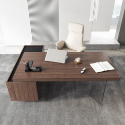 L Shaped Executive Office Desk Standing Desktop with Side Cabinet and lifter Desktop Right Hand(1815mm) - thumbnail 7