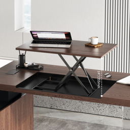 L Shaped Executive Office Desk Standing Desktop with Side Cabinet and lifter Desktop Right Hand(1815mm) - thumbnail 9