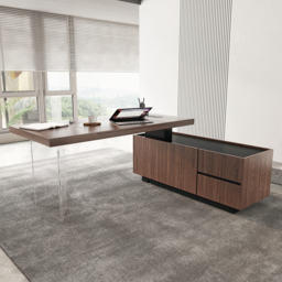 L Shaped Executive Office Desk Standing Desktop with Side Cabinet and lifter Desktop Right Hand(1815mm) - thumbnail 4