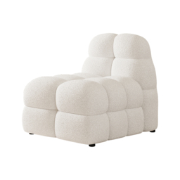 Modern Off-White Cream Boucle Accent Chair Cloud Lounge Chair Soft Cushion - thumbnail 8