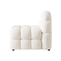 Modern Off-White Cream Boucle Accent Chair Cloud Lounge Chair Soft Cushion - thumbnail 7