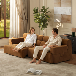 307 cm 2-Seater Performance Velvet Power Convertible Sofabed - thumbnail 2