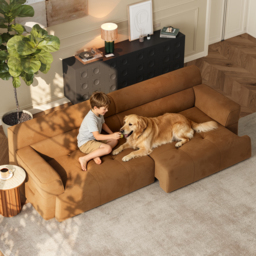 307 cm 2-Seater Performance Velvet Power Convertible Sofabed - thumbnail 3