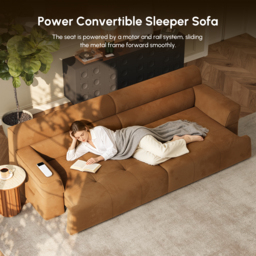307 cm 2-Seater Performance Velvet Power Convertible Sofabed - thumbnail 6