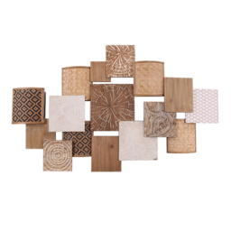 Japandi Wood Wall Decor Hanging Carved Home Bamboo Wall Art for Living Room - thumbnail 7
