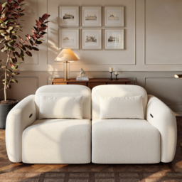 227cm 2-Seater Chenille Zero Gravity Power Reclining Sofa with Pillows - thumbnail 3