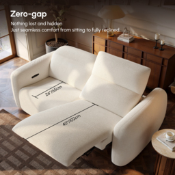 227cm 2-Seater Chenille Zero Gravity Power Reclining Sofa with Pillows - thumbnail 9