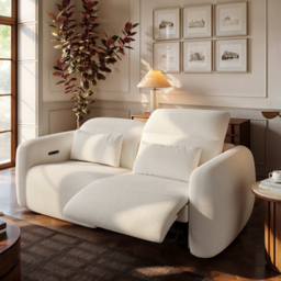 227cm 2-Seater Chenille Zero Gravity Power Reclining Sofa with Pillows - thumbnail 1