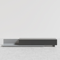 Crator Wood Modern Extendable TV Stand Black and Gray Media Console with 3-Drawer - thumbnail 6