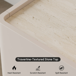 50 cm Smart 2-Drawer Bedside Table with Sintered Stone Top & Charging Station, Set of 2 - thumbnail 8