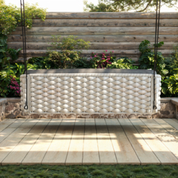 Cocaro Outdoor Rope Weave Aluminium Swing Chair with Cushion in Grey - thumbnail 7