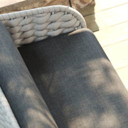 Cocaro Outdoor Rope Weave Aluminium Swing Chair with Cushion in Grey - thumbnail 5