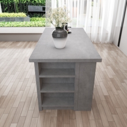 1830 mm Large Grey Kitchen Island with Storage Modern Kitchen Cabinet - thumbnail 8