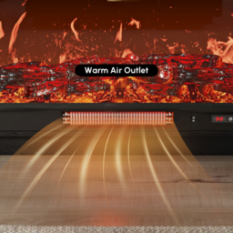 Arune 203 cm Arched Glass Doors TV Stand with Electric Fireplace & Remote Control - thumbnail 8