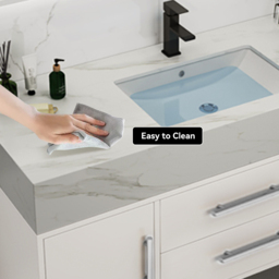 100 cm White Floating Bathroom Vanity Set with LED Mirror Cabinet - thumbnail 6