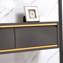 1800mm Grey Smooth TV Stand Postmodern Minimalist Floating Media Console with Storage - thumbnail 4