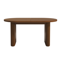 Fluve 200 cm - 240 cm Oval Extendable Walnut Dining Table Butterfly Leaf for 8 Seater Walnut - thumbnail 9